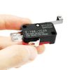 CESFONJER SPDT Micro Limit Switch, Long Straight Hinge Lever, Push Button Momentary Actuator (8 PCS Long Hinge Lever)