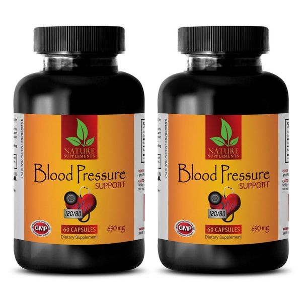 Immune support pills - BLOOD PRESSURE CONTROL - olive leaf extract 2 Bottles