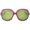 Party Glasses Large Pink with Green