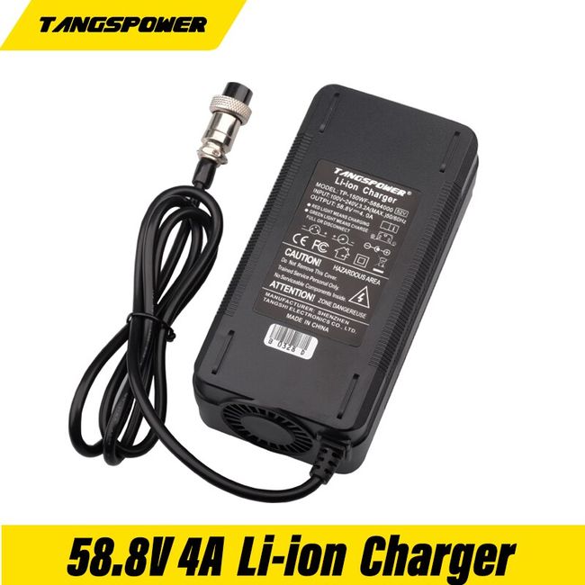 58.8V 2A Lithium Power Battery Charger For 52V Eletric Bicycle Battery