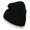 Diamond Embroidered Short Beanie - Black White OSFM