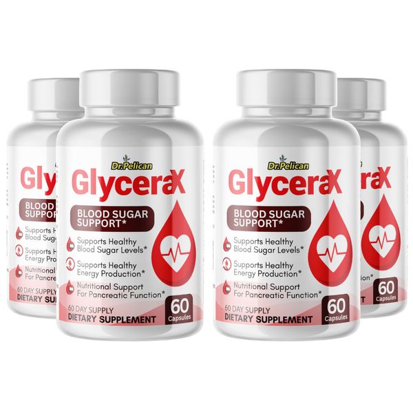 GlyceraX- Blood Support- 4 Bottles- 240 Capsules