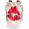 Wine Bag - Pink Gel Effect Lips With A Gold Effect Outline Lips