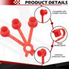 Protective Grease Fitting Caps, Red Plastic, Pack of 30