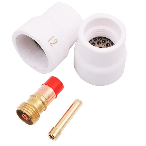 Hsthe Sea Gas Welding Kit Tig Welding Accessories Ceramic Welding Cup Set with Collets Collet Bodie for WP‑17/18/26