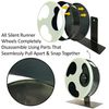 Silent Runner Glow Wheel 12" - Pet Exercise Wheel, Cage Attachment & Sandy Track