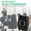 Bluetooth 5.0 Voice Amplifier with Wireless Mic Headset, Waterproof Personal ...