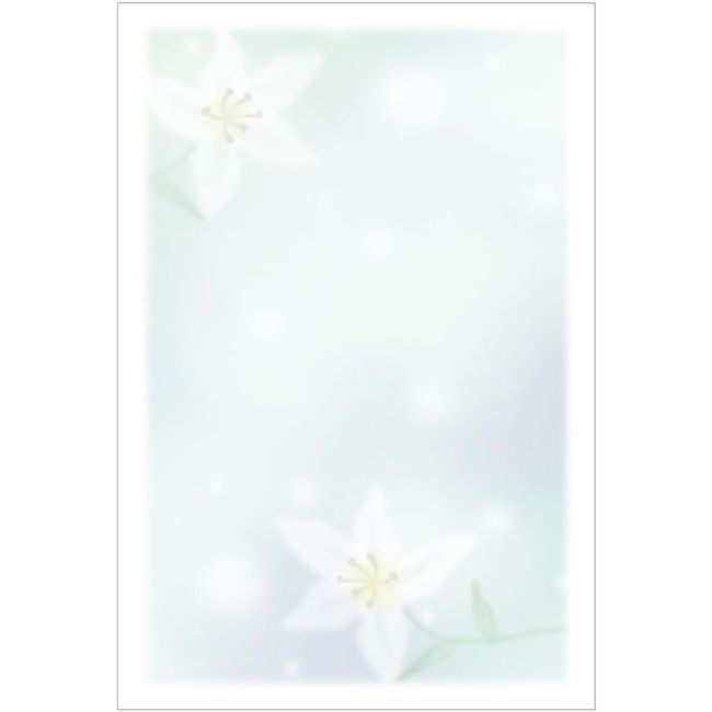 ST106 Yumeyuri Postcard with Phalaenopsis Stamp for Mourning Postcards, Cold Weather Visits, Death Notice, Funeral Thank You, Plain