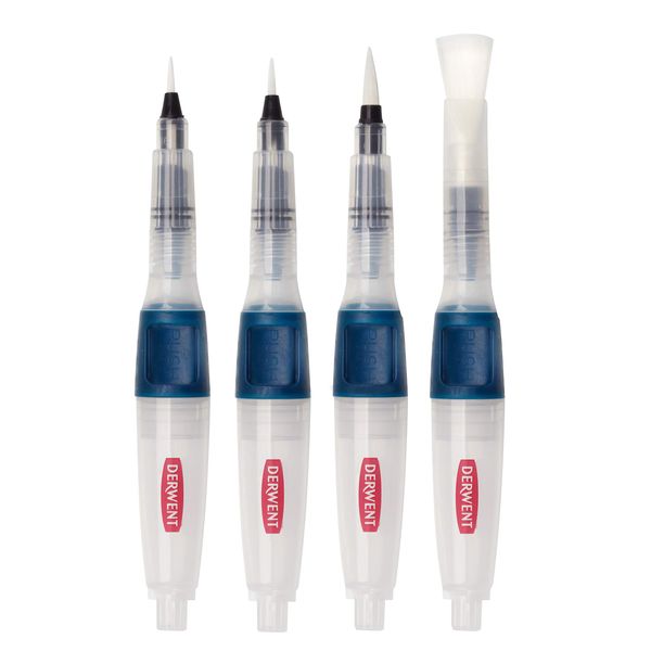 Derwent Push Button Waterbrush Assorted Set, Multi, One Size, 2305816