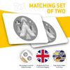 2 x 10cm Rectangle Stickers - Teepee Camping Tent Forest Trees Decals 35038