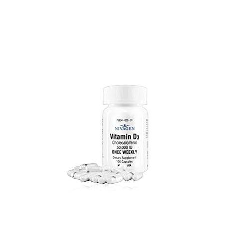 Nivagen Pharmaceuticals Inc Vitamin D3 50,000 IU Capsule (100)