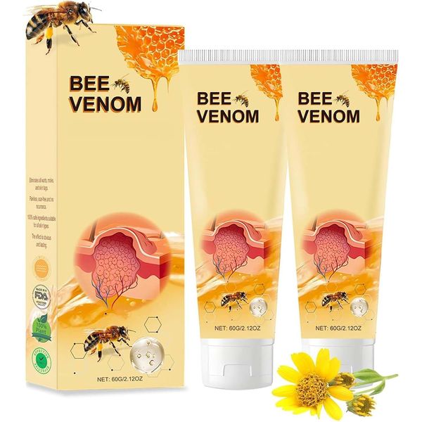 Zoencgz Bee Venom Treatment Cream,2024 Professional New Bee Venom Repair Cream,Bee Venom Professional Gel,Hydrating Moisturizing Treatment Cream,Natural Soothing Relief and Comfort (2 Pcs)