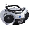 SUPERSONIC SC-739BT SLV Bluetooth CD/Cassette/Radio/Media Player Boom Box,...
