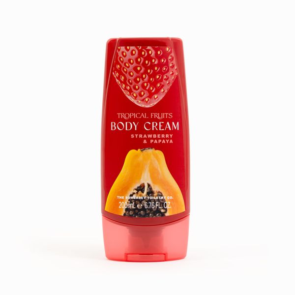 Tropical Fruits Strawberry and Papaya Body Cream 200ml