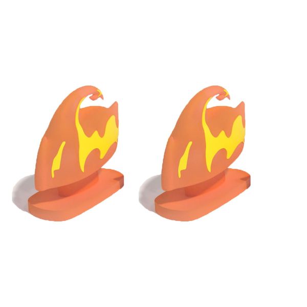 1 Paar Hai-Gleitflossen, 3D-Haifischflossen-Top-Flossen-Zubehör, Hai-Hausschuhe-Zubehör (Red Flame, One Size)