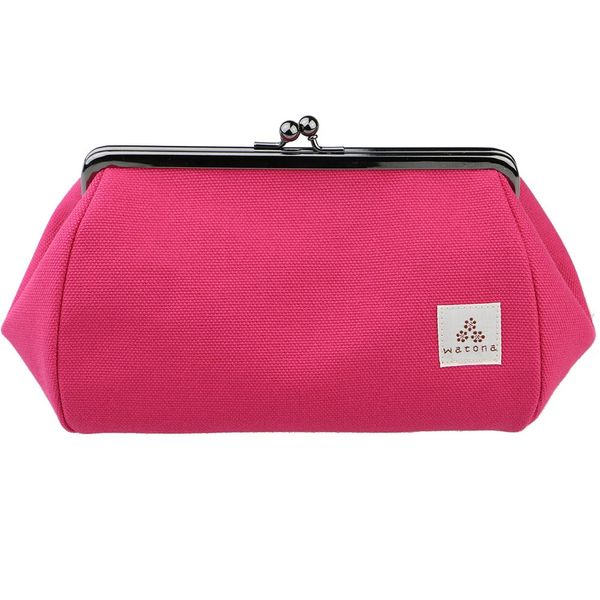 watona Canvas Purse Makeup Pouch Makeup Pouch 5.5 Size Slim 55s (Ruby)
