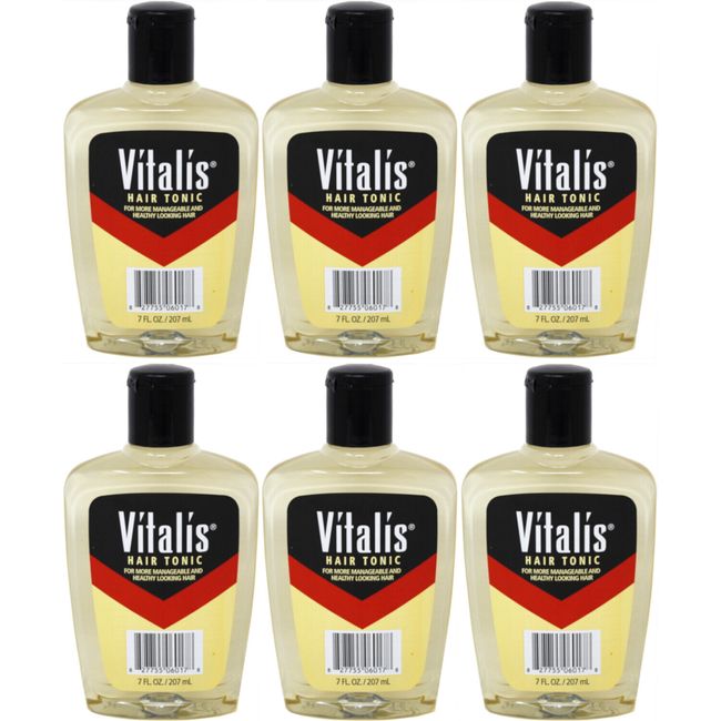 6 Pack Vitalis Hair Tonic for More Manageable and Healthy Looking Hair 7 Oz