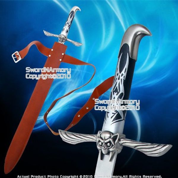 etrading 30" Assassin Flying Goblin Fantasy Sword with Leather Baldric Unsharpened Blade