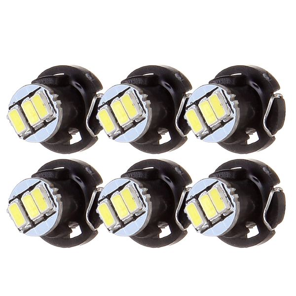 cciyu 6 Pack W hite T4/T4.2 Neo Wedge A/C LED Light Bulb US LED Instrument Gauge CLuster Light Indicator Light