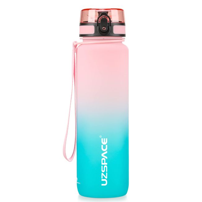 UZSPACE Trinkflasche 500ml/800ml/1L, Sport Trinkflasche Kinder Auslaufsicher, Tritan & BPA-frei Wasserflasche für fahrrad, fitness,Outdoor