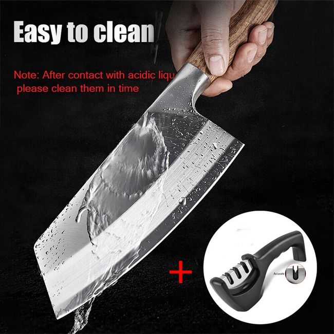 Knife Kitchen Damascus Laser Pattern Meat Cleaver Chinese Chef Chopping  Slicing Knife 40CR13 Stainless Steel Vegetable Cutter