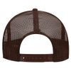 OTTO Polyester Foam Front 5 Panel High Crown Mesh Back Trucker Hat - BRN/Tan/BRN