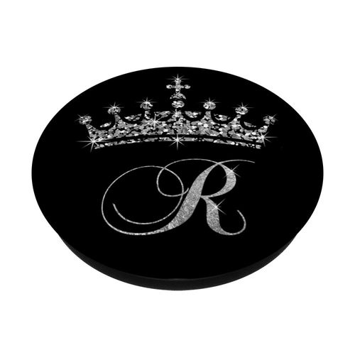 Initial Letter R Tiara Crown Queen Princess Royal - Crown R PopSockets PopGrip: Swappable Grip for Phones & Tablets