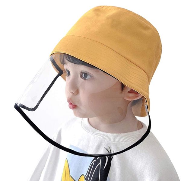 AOUA 2020 Advanced Protective Hat, Fisherman Hat, Pollen/Splash Protection, Protective Film, Removable, Dustproof, Pollen Prevention, Baseball Cap, Velcro Type, Sunscreen Windproof, Sand, Sun Protection Hat, For Adults and Children, Unisex (Yellow, M)