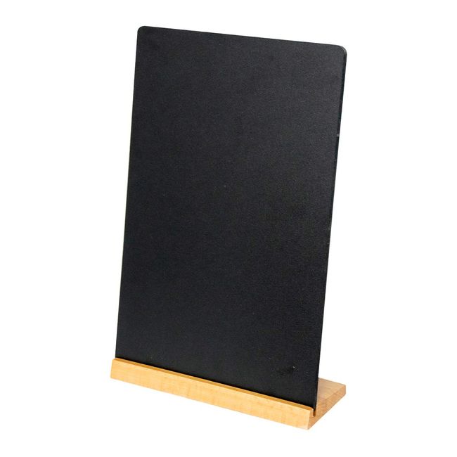 KMA URISAPO [Black Board] Tabletop Mini Chalkboard (L) W 7.9 x H 11.8 inches (20 x 30 cm) Menu Board, Wooden