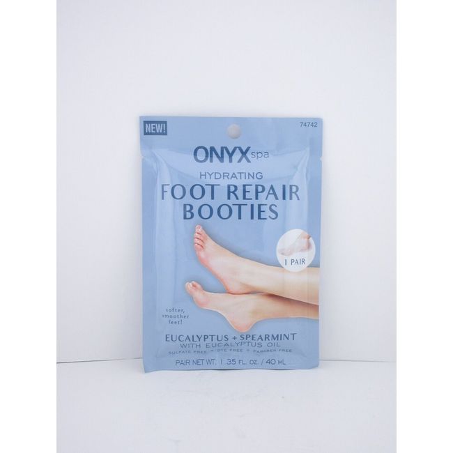 Onyx Spa Hydrating Foot Repair Booties Eucalyptus+ Spearmint, 1 Pair - FREE SHIP