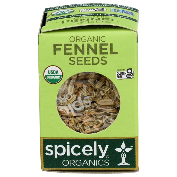 Spicely Organic Fennel Seeds 0.3 Oz Certified Gluten Free