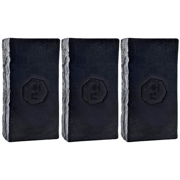 Modern ŌM Shungite Detox Bar Soap with Palo Santo | 100% Natural, Vegan, Non-GMO Soap for All Skin Types Face and Body | Handmade In U.S.A (3 Pack)