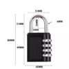 HRLORK Combination Padlock School Locker Lock Outdoor Weatherproof Digit Padlock Resettable Code Lock Black - 2 Packs