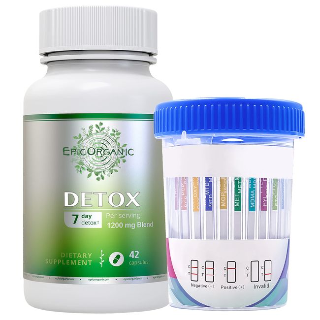 Epic Organic 7 Day Detox | Detox Cleanse Kit | Support for Ultimate Body & Liver Detox | Made in The USA | 42 Capsules