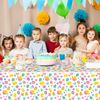 iwiio Easter Table Cloth, Easter Decorations Table Cover, Easter Plastic Tablecloth, Easter Egg Chick Party Waterproof Disposable Tablecloths for Easter Party Supplies, 274x137cm