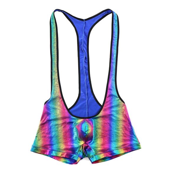 YUFEIDA Mens Suspenders Wrestling Singlet Leotard Thong Bodysuit Jumpsuit Briefs Swimwear