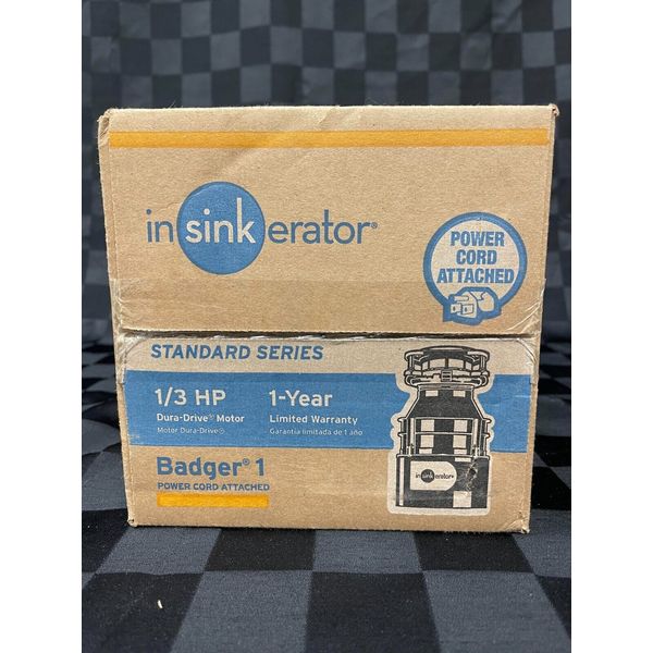 Insinkerator Garbage Disposal 1/3 hp Badger 1 Power Cord