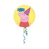 Amscan 3190901 Peppa Pig Yellow Round Foil Balloon Theme-1 Pc