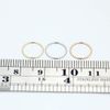 14K Solid Yellow Gold 20 Gauge - 8MM Diameter Seamless Continuous Open Hoop Nose Ring Nose Piercing