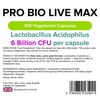 Pro Bio Live Max 6bn CFU - 100 Capsules - [Lindens 5941]