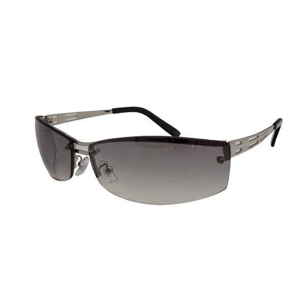 Mukojima PY1219-1 MYS Sunglasses, Square Type, Smoke x Silver, Gradient