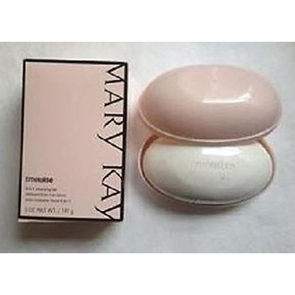 Mary Kay 3-1 Cleansing Bar with Soap Dish All Skin Body Face Cleanser Unisex 5 Oz / 141 grms