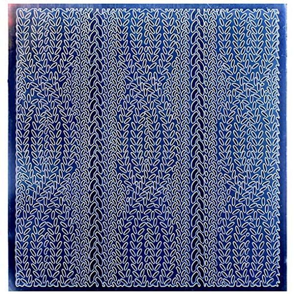 Kwan Crafts Twist Plastic Embossing Folders for Card Making Scrapbooking and Other Paper Crafts,15x15cm