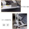 Bedside Tableside Table Computer Bed Slide Desk Nursing Table Nursing Bracket Mobile Multipurpose Auxiliary Table with Wheels Lazy Adjustable Elevating Movable Bedside Tableside Small Table (White - Right, 60*40cm)