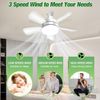 Socket Fan Light with Remote, 2000 Lumens 17.8" E26 Base Screw in Ceiling Fan in