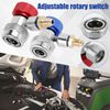 2X Adjustable A/C HVAC Adapter High Low Quick Coupler Hose Connector Fitting Kit