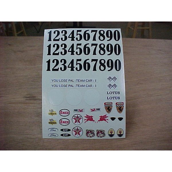 1/24 slotcar 1/24 scale Vintage slot car DECALS