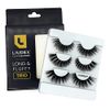 LIUDEX False Eyelashes - 3 Pairs - Different Style - 3D Mink False Eyelashes Natural Look Reusable Fake Lashes Volume Fluffy Soft Wispy Eyelash Trio