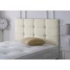 Divan Bed Headboard Roma Chenille 20" Height Padded Cubed Headboard (Ivory, 4ft6 Double)
