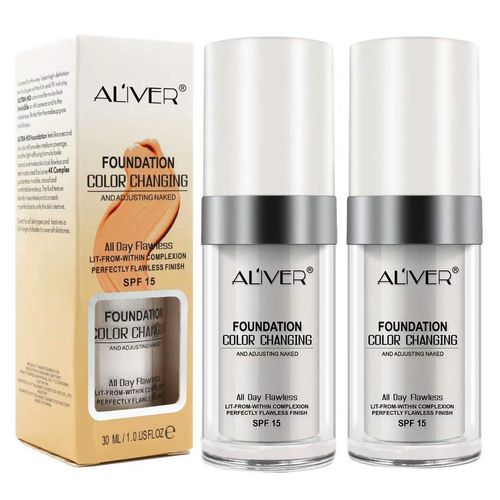 sefudun Foundation1 PCS,Concealer Cover Cream, Flawless Colour Changing Warm Skin Tone Foundation Makeup, Base Nude Face Liquid Cover Concealer